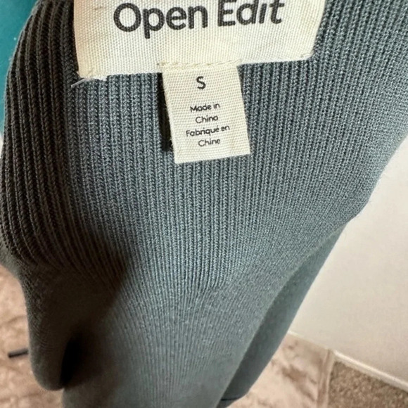 OPEN EDIT Long Sleeve Low Back Sweater Minidress NWOT - Picture 5 of 7